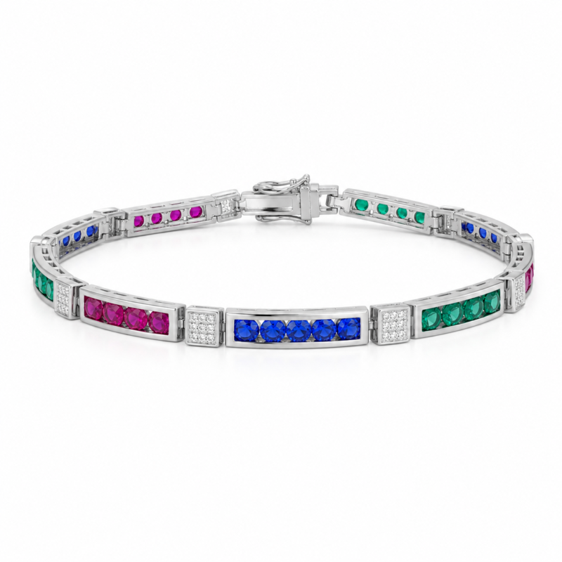 Emerald Green Tennis Bracelet - CS015