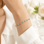 Emerald Green Tennis Bracelet – CS010 - Image 2