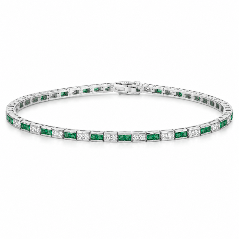 Emerald Green Tennis Bracelet - CS010