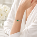 Emerald Green Gemstone Bracelet – CS007 - Image 2