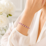 Rose Pink Tennis Bracelet – CS005 - Image 2