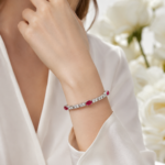 Rose Pink Tennis Bracelet – CS003 - Image 2
