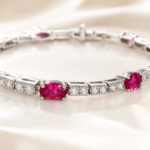 Rose Pink Tennis Bracelet – CS003 - Image 3