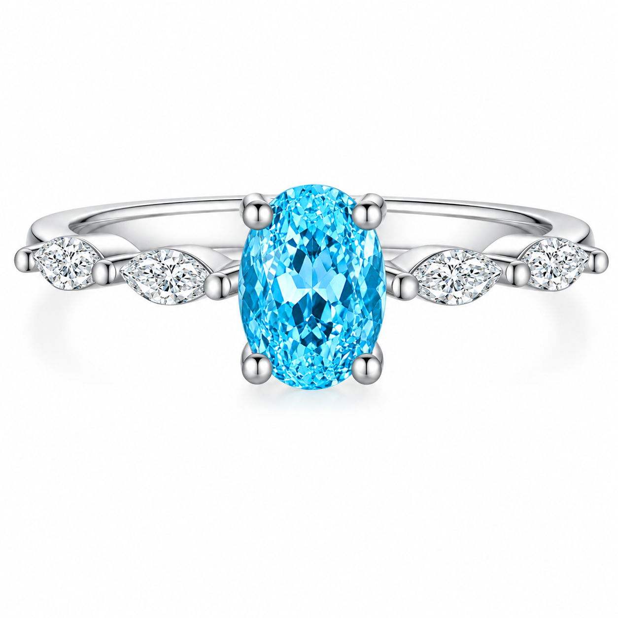 ChatGPT Image 2026年6月15日 14_16_08 (8) Aqua Blue Oval Gemstone Silver Ring - Image 1