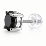 Black Moissanite Stud Earrings - Image 3