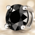 Black Moissanite Stud Earrings - Image 4