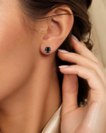 Black Moissanite Stud Earrings - Image 5