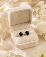Black Moissanite Stud Earrings - Image 6