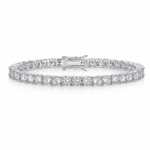 Classic Moissanite Tennis Bracelet in 925 Sterling Silver