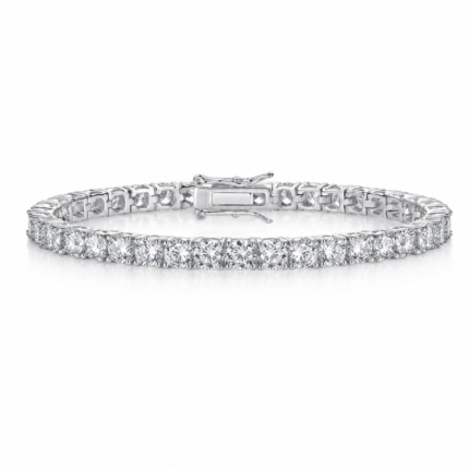 Classic Moissanite Tennis Bracelet in 925 Sterling Silver