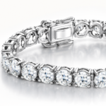 Elite Round Cut Moissanite Tennis Bracelet in 925 Sterling Silver - Image 3