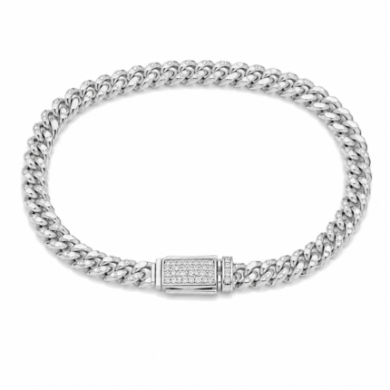 925 Sterling Silver Cuban Link Chain Bracelet
