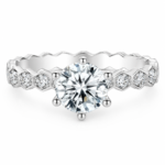 Honeycomb Moissanite Ring