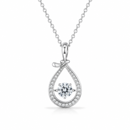Lucky Pouch Moissanite Pendant Necklace