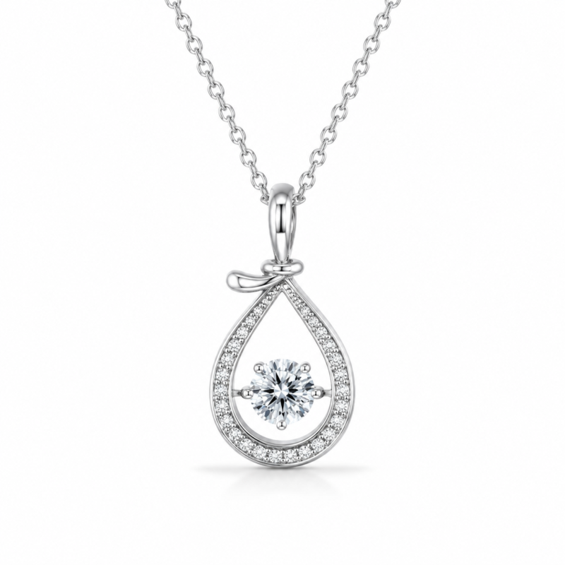 Lucky Pouch Moissanite Pendant Necklace