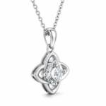 Lucky Clover Moissanite Necklace - Image 3