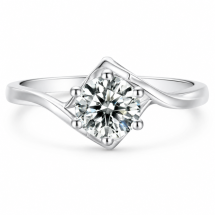 Six-Prong Twist Moissanite Ring