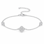 Clover Bloom Moissanite Bracelet