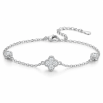 Clover Bloom Moissanite Bracelet - Image 3