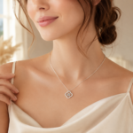 Dancing Clover Moissanite Necklace - Image 2