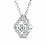 Dancing Clover Moissanite Necklace - Image 3