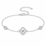 Clover Shine Silver Bracelet