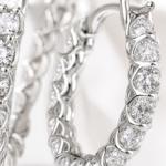 Elegant Diamond Hoop Earrings for Women | Sunshine Jewelry - Image 4