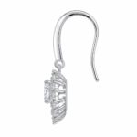 Floral Halo Dangle Earrings in Sterling Silver | Sunshine Jewelry – Image 3