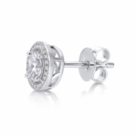 Radiant Oval Halo Stud Earrings – Timeless Everyday Elegance - Image 3