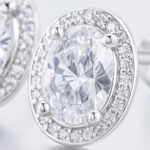 Radiant Oval Halo Stud Earrings – Timeless Everyday Elegance - Image 4