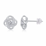 Radiant Infinity Knot Stud Earrings – Elegant Everyday Sparkle