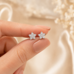 Radiant Bloom Cluster Stud Earrings – Timeless Everyday Sparkle - Image 5