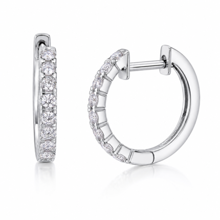 Radiant Circle Huggie Earrings – Everyday Sparkle & Elegance