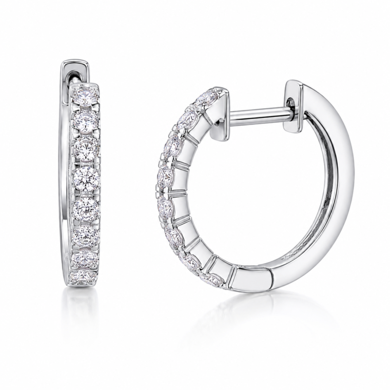 Radiant Circle Huggie Earrings – Everyday Sparkle & Elegance