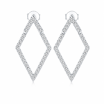 Radiant Diamond Frame Earrings – Modern Elegance in Every Moment