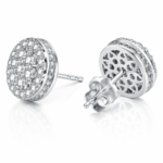 Radiant Pavé Cluster Stud Earrings – Timeless Everyday Sparkle - Image 3