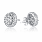 Radiant Pavé Cluster Stud Earrings – Timeless Everyday Sparkle