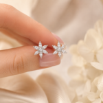 Radiant Floral Cluster Stud Earrings – Timeless Everyday Sparkle - Image 5