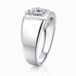 Radiant Solitaire Diamond Ring – Timeless Modern Elegance - Image 3