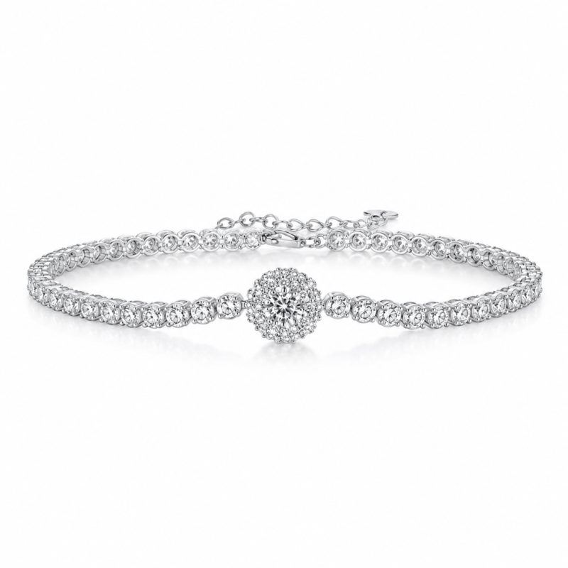 Radiant Sphere Tennis Bracelet – Timeless Everyday Sparkle