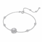 Radiant Halo Station Bracelet – Timeless Sparkle for Every Moment - Image 3