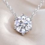 Classic Six-Prong Moissanite Necklace - Image 4