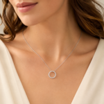 Radiant Eternity Circle Necklace - Image 2