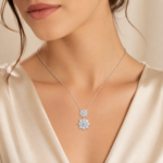 Radiant Double Snowflake Necklace – Timeless Sparkle for Every Moment - Image 2