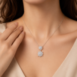 Radiant Double Snowflake Necklace – Timeless Sparkle for Every Moment - Image 5