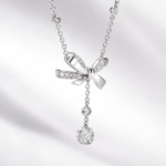 Radiant Bow Drop Necklace - Image 3