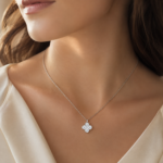 Radiant Four-Leaf Clover Necklace – Timeless Sparkle for Every Moment - Image 2