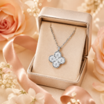 Radiant Four-Leaf Clover Necklace – Timeless Sparkle for Every Moment - Image 6