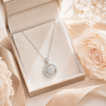 Radiant Halo Circle Necklace – Timeless Sparkle for Every Moment - Image 6