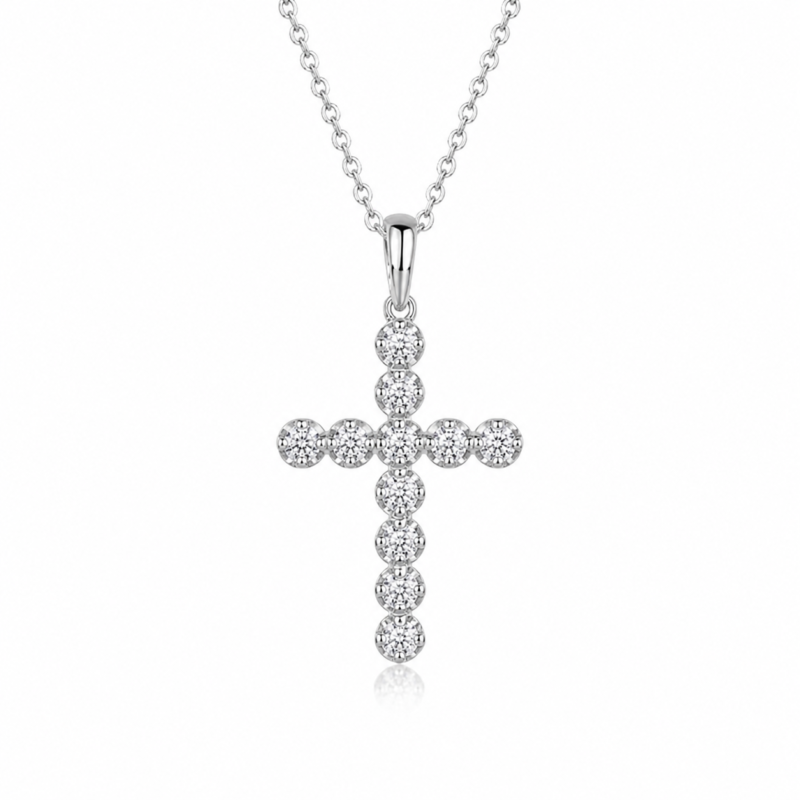 Radiant Cross Necklace – A Symbol of Faith & Timeless Elegance